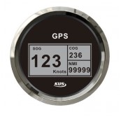 KUS fekete számlap rozsdamentes acél keretben