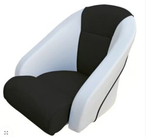 Kapitányi szék, összecsukható - fehér-fekete - Image 1