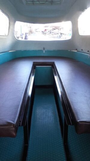 AQUA SYBB TISZA TFBF-06 üvegszálas, dupla fenekű horgászcsónak kabinnal - 550x160x58cm - Image 6