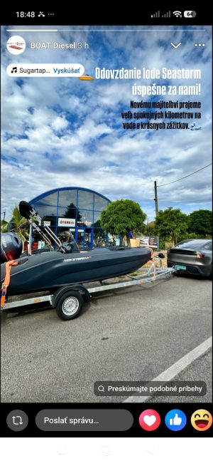 SEASTORM 17 HDPE Extra odolný plastový čln tmavosivý - 518 cm