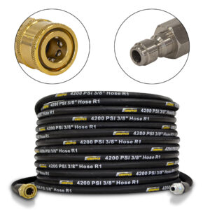 Magasnyomású gumitömlő 10 m – 3/8″ QC – M 3/8″ QC - Image 3