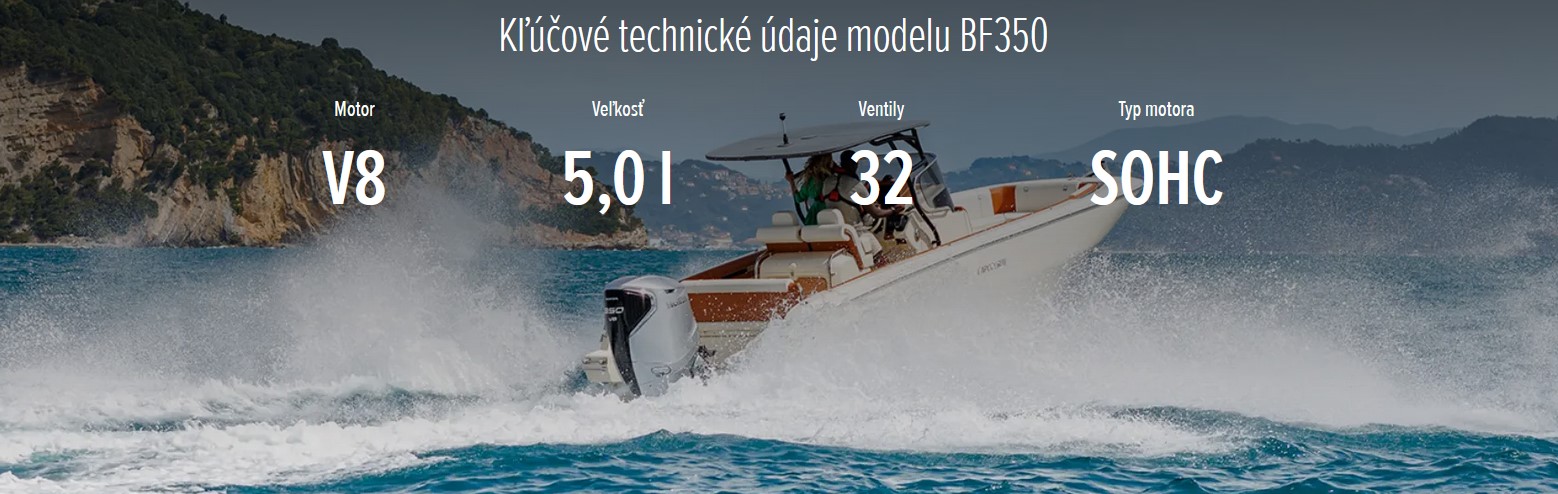 Honda BF350 motor működés közben a vízen