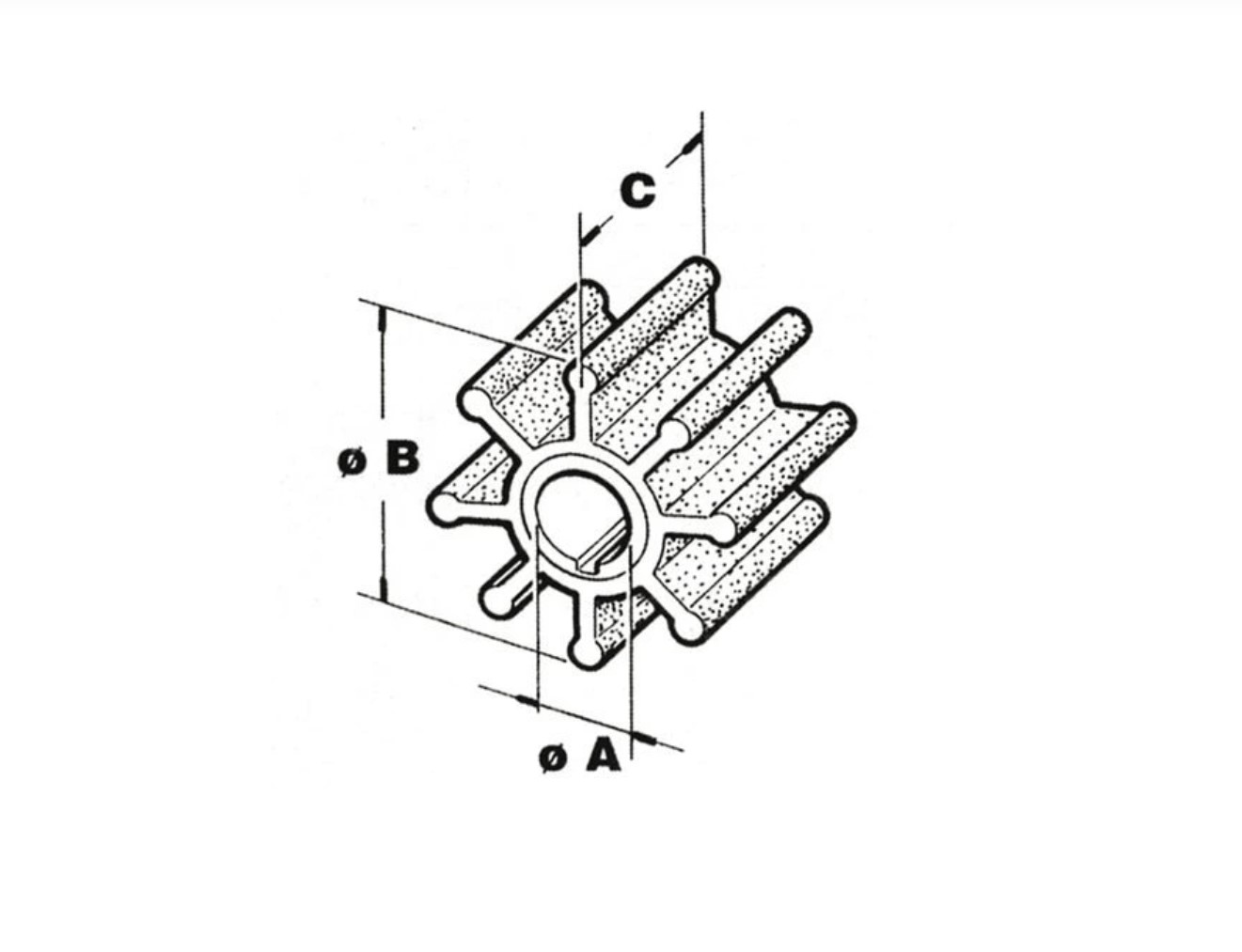 SUZUKI 17461-96312 járókerék részletes méretekkel