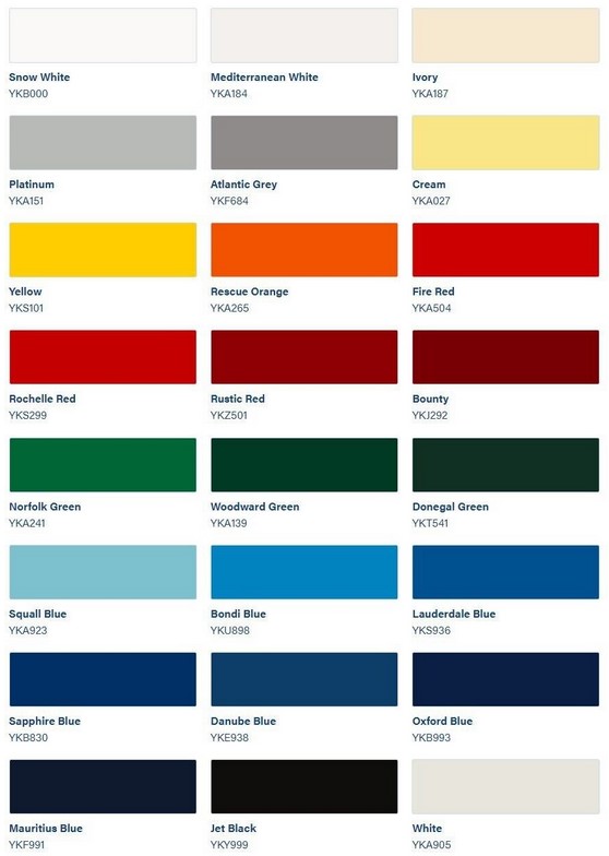 Toplac Plus színválaszték