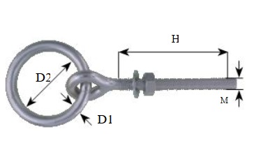AQUINOX rozsdamentes acél fedélzeti szem