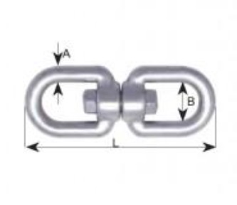 AQUINOX rozsdamentes acél forgókapocs