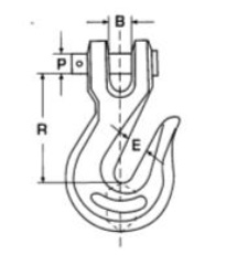 Rozsdamentes acél kengyel 8 mm-es lánchoz